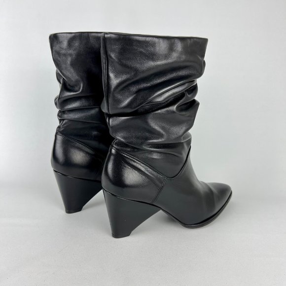 Stuart Weitzman Womens Black Leather Mid Calf Boots Slouchy size EU 35.5 US 5.5 - Picture 8 of 16